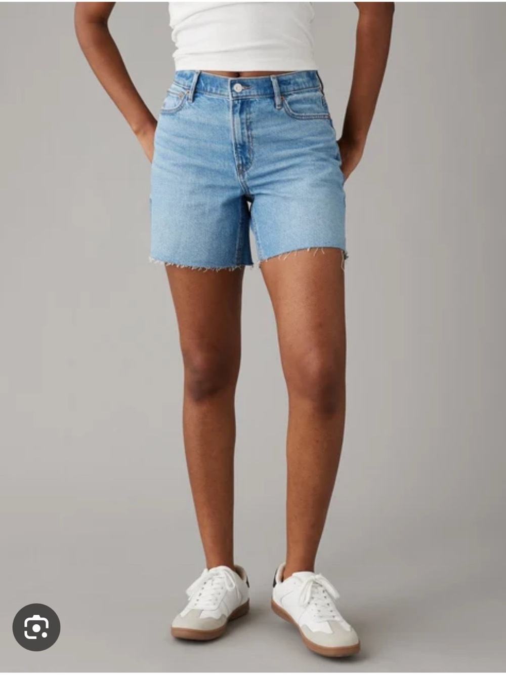 American Eagle Outfitters 6” Strigid Super High-Waisted Relaxed Denim Short